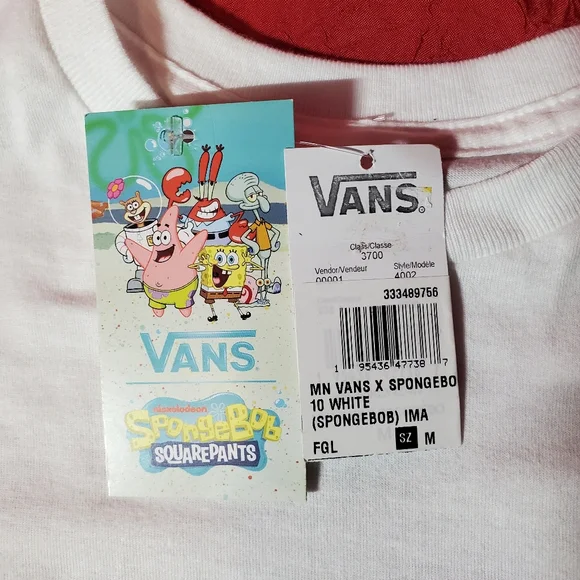 Vans Spongebob T-Shirt Men's Size Medium - Picture 4 of 6